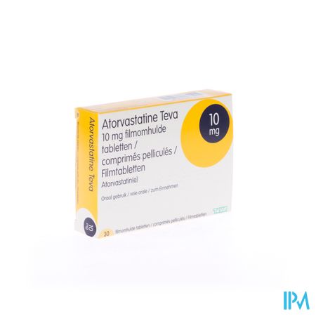 Atorvastatine Teva 10mg Comp Pell 30 X 10mg 1