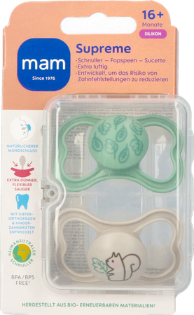 Mam Supreme Fopspeen Silicone Pure 16m+ Uni 2 2