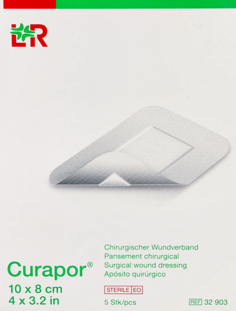Curapor Verb Chirurg. Steriel 10cmx 8cm 5 32903 4