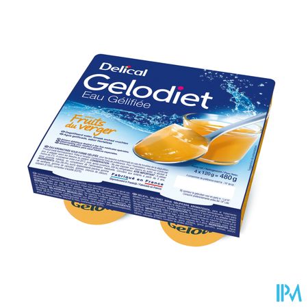 Gelodiet Gelwater Gesuikerd Boomgaardfruit 4x120g