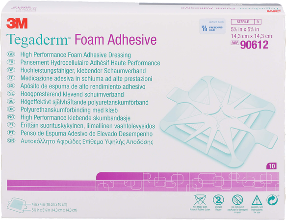 Tegaderm Foam Dressing Adh 14,30x14,30cm 10 90612 2