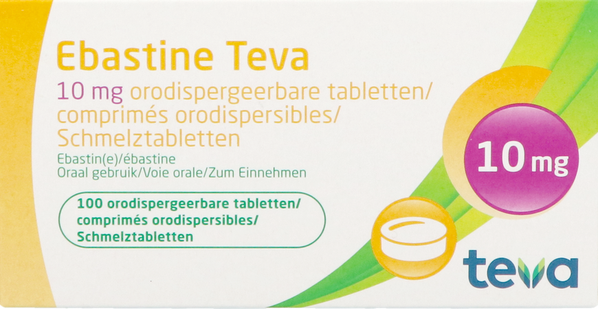 Ebastine 10mg Teva Comp Odt 100 X 10mg 2
