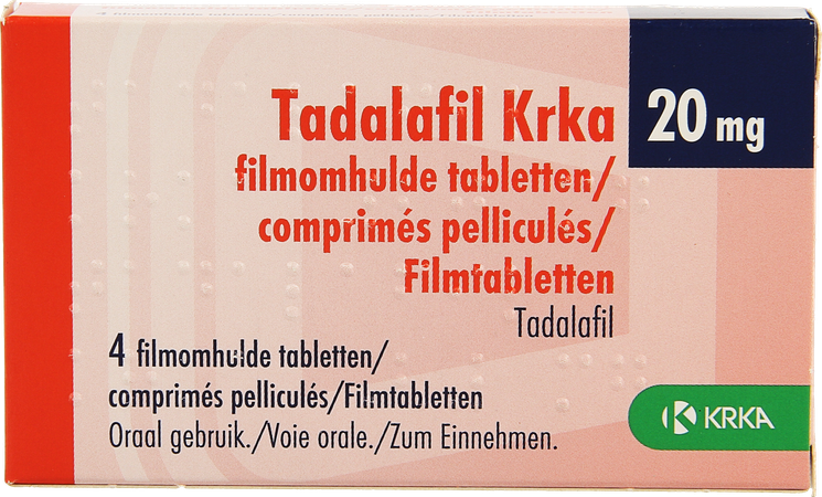 Tadalafil Krka Comp Pell 4 X 20mg 1