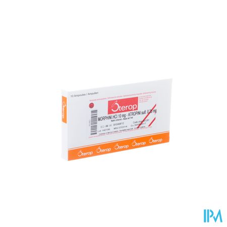 Morphine Hcl 10mg+atr 0,25mg 10x1ml