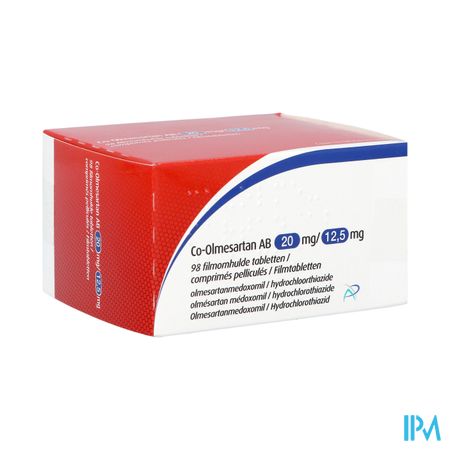 Co-olmesartan Ab 20mg/12,5mg Filmomh Tabl 98