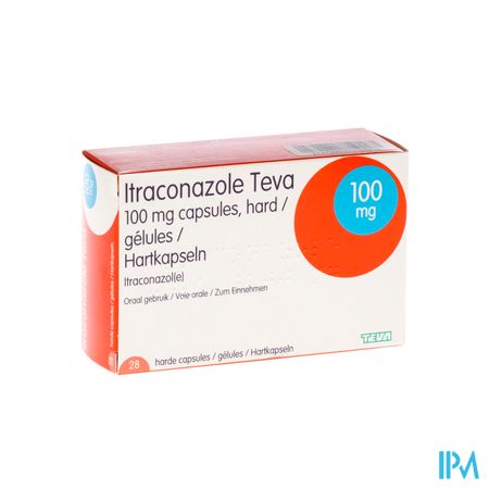 Itraconazole Teva 100mg Caps Harde 28