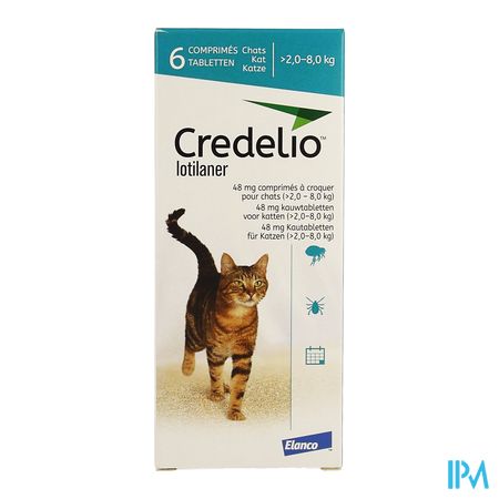 Credelio 48mg Kauwtabl Kat 2.0-8.0kg 6 1
