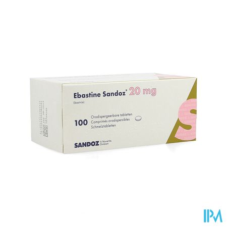 Ebastine 20mg Sandoz Comp Odt 100 X 20mg