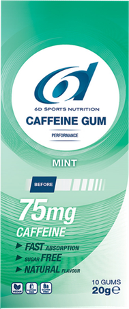 6d Sports Caffeine 75mg Gum Mint 10x2g 1