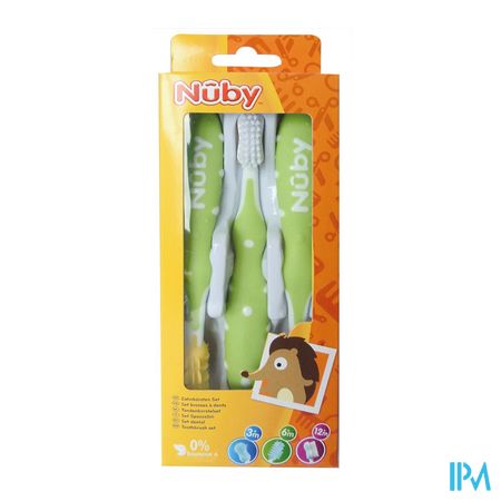 Nûby Set de brosses à dents 3 pièces – 3m+