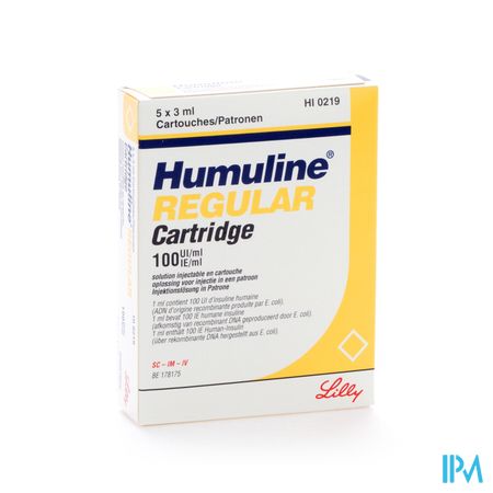 Humuline Regul Cartr 5x300 Iu/3ml 1