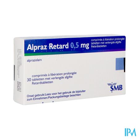 Alpraz Retard 0,5mg Tabl Verlengde Afgite 30