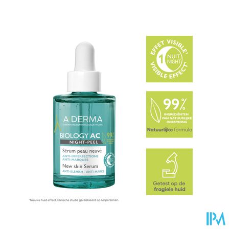 Aderma Biology Ac Night Peel Serum A/onzuiv. 30ml 7