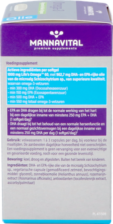 Mannavital Omega 3 Algenolie V-caps 60 3