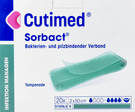 Cutimed Sorbact Gaasstrook 2x50cm 20 7216600 4