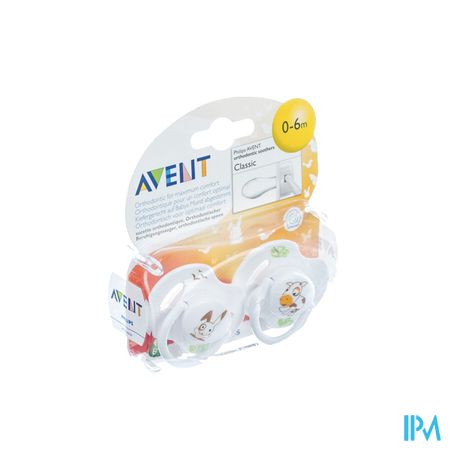 Philips Avent Fopsp Diertjes Silicoon Dubbel 0- 6m 2 SCF182/23