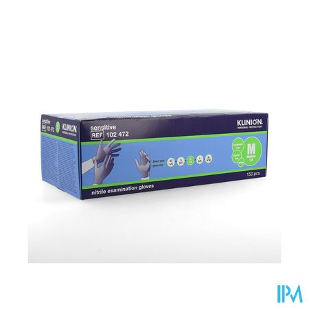 Klinion Onderz. Handsch. Nitrile 24cm Indigo M 150