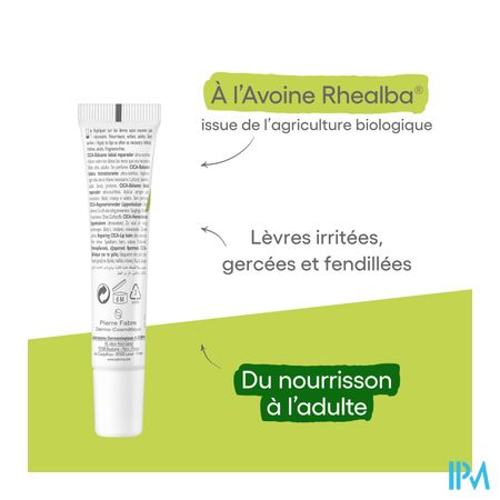 Aderma Dermalibour+ Cica Balsem Lippen 15ml 10