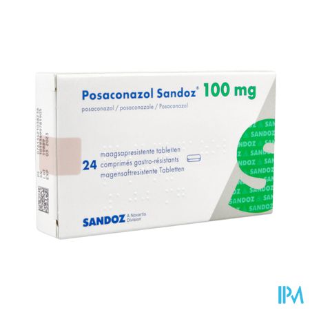 Posaconazol Sandoz 100mg Maagsapresist. Comp 2x12