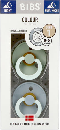Bibs 1 Fopspeen Duo Glowindark Sage/cloud 2 3