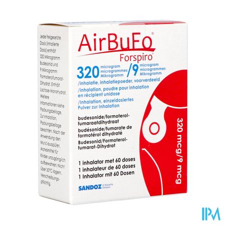 Airbufo Forspiro 320mcg/9,0mcg Inhal. 1 X 60dose