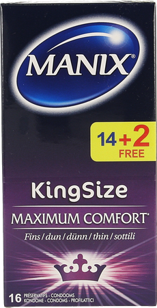 Manix King Size Condoms 14+2 1