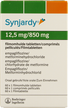 Synjardy 12,5mg/ 850mg Filmomh Tabl 60 X 1 Ud 1