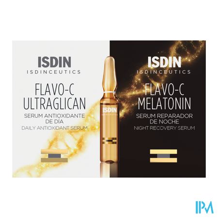 Isdinceutics Flavo-c Melat.+ultraglican Amp 10+10 3