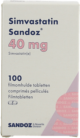 Simvastatin Sandoz 40mg Comp Pell 100 Flacon 2