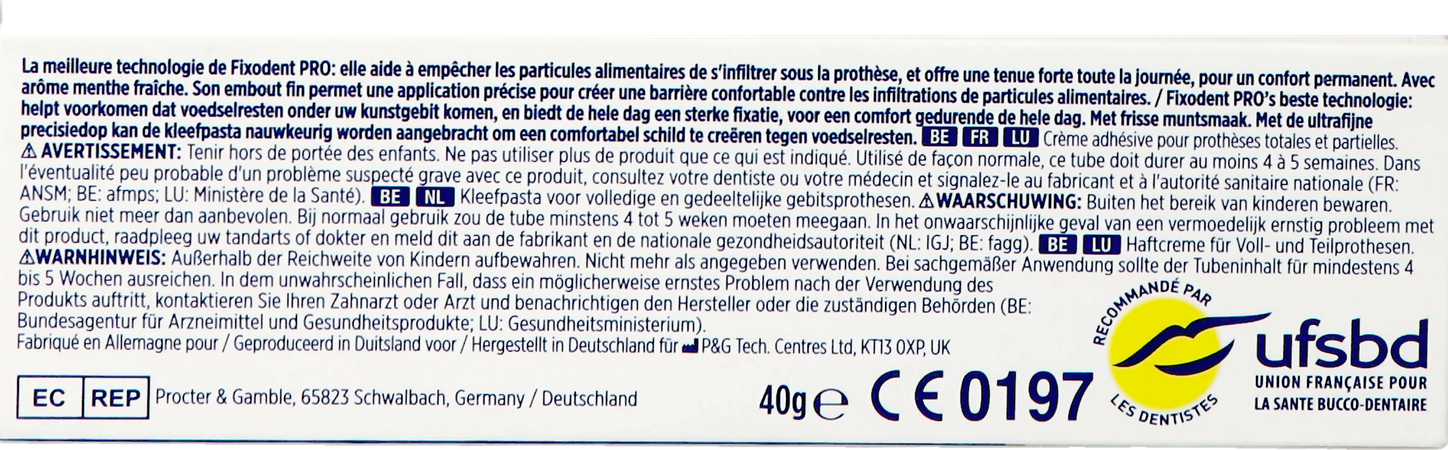 Fixodent Pro Ultimate Fresh Tube 40g 5
