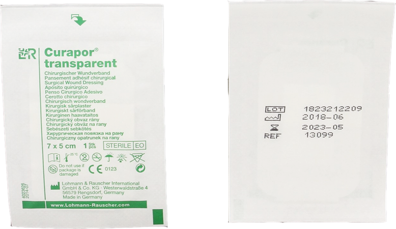 Curapor Transparant Steriel 7cmx 5cm 5 13099 4