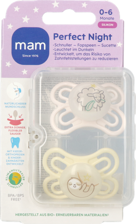 Mam Perfect Night Fopspeen Silic.pure 0-6m Uni 2 2