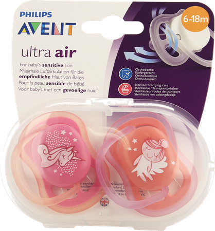 Philips Avent Fopspeen +6m Air Girl Deco Scf345/22 1