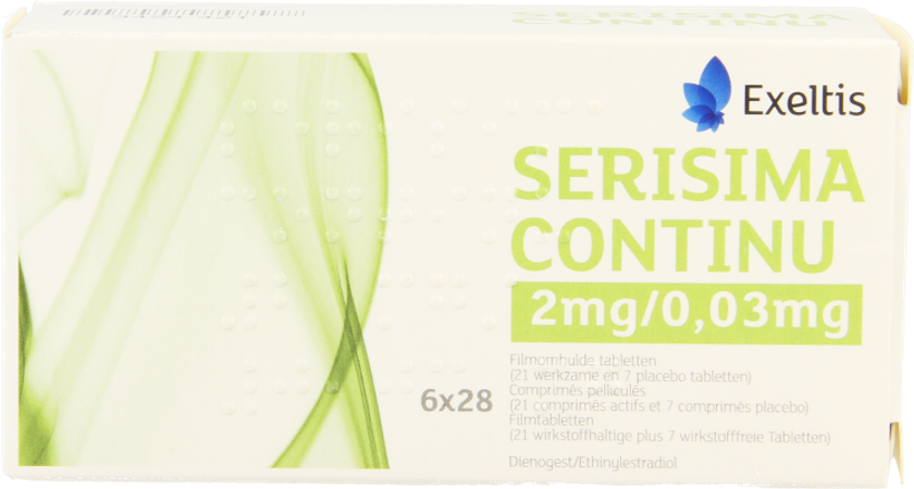 Serisima Continu 2mg/0,03mg Filmomh Tabl 6 X 28 1