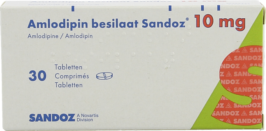 Amlodipine Besilaat Sandoz C0mp 30x10mg 1