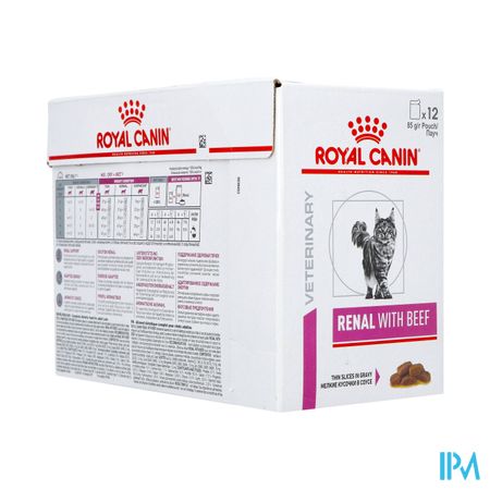 Royal Canin Cat Renal Beef Pouch Wet 12x85g