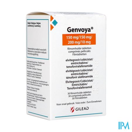 Genvoya 150mg/150mg/200mg/10mg Comp Pell 30