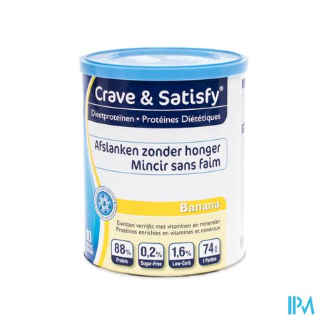 Crave & Satisfy Dieetproteinen Banana Pot 200g