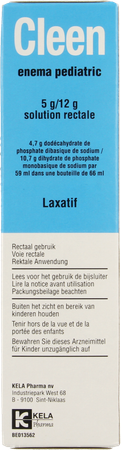 Cleen Enema Pediatric 5g/12g Sol Rectale Fl 66ml 3