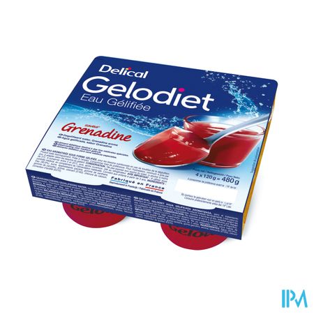 Gelodiet Gelwater Gesuikerd Grenadine Pot 4x120g