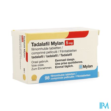 Tadalafil Mylan 5mg Filmomh Tabl 98 X 5mg