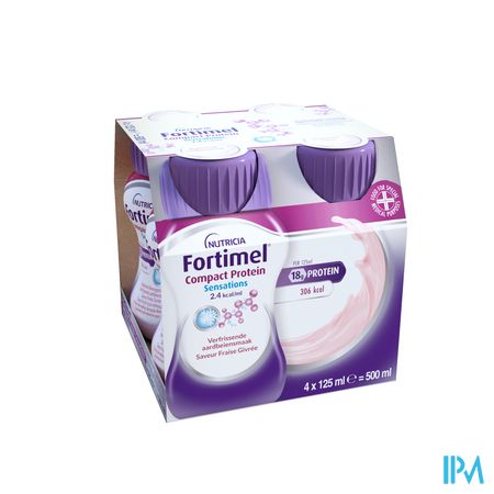 Fortimel Protein 2.4kcal Verfriss Aardbei 4x200ml 4