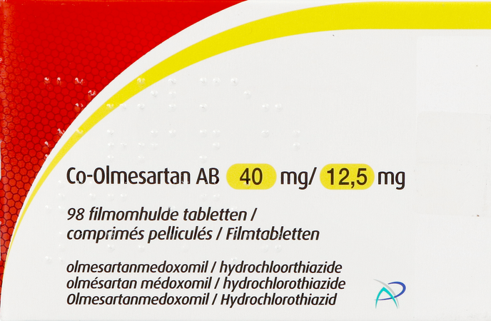 Co-olmesartan Ab 40mg/12,5mg Comp Pell 98 1