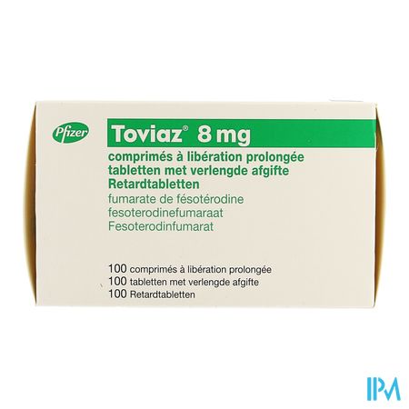 Toviaz 8mg Comp Verlengde Afgifte 100 X 8mg 2