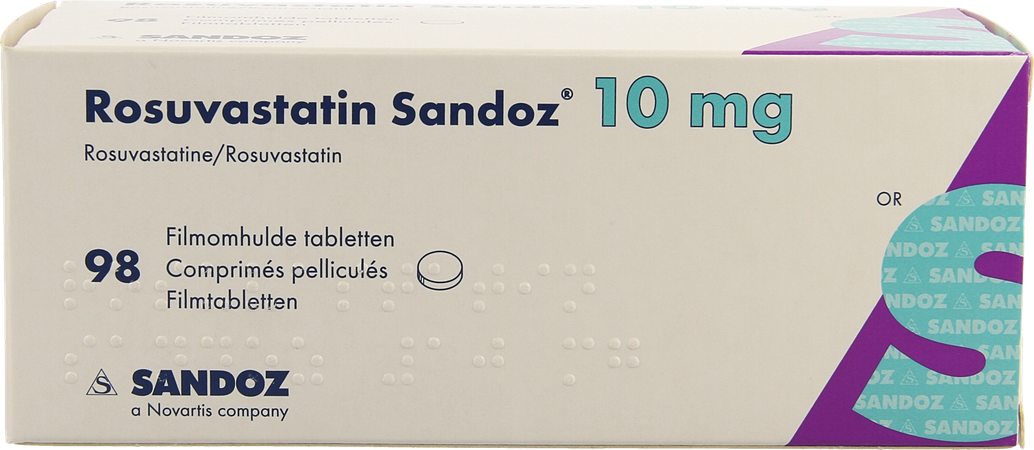 Rosuvastatin Sandoz 10mg Film.tabl 98 Opa/alu/pvc 3