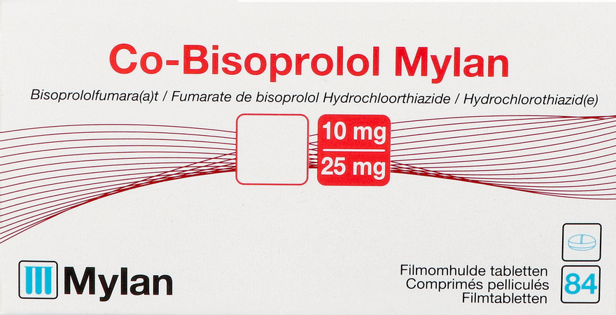 Co Bisoprolol Viatris 10mg/25,0mg Drag 84 4