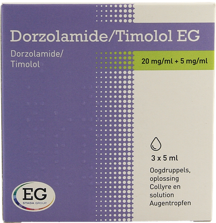 Dorzolamide/Timolol EG 20Mg/5Mg Collyre 3X5Ml 1