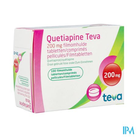 Quetiapine Teva 200mg Filmomh Tabl 100