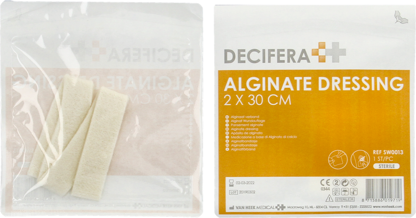 Decifera Alginate Dressing 2x30cm 5 2