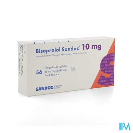 Bisoprolol Sandoz 10mg Tabl 56 X 10mg